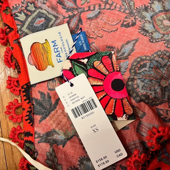 Farm Rio One Shoulder Crop Top NEW WITH TAG, XS - Picture 7 of 7